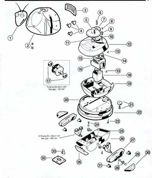 Hayward AquaBug Parts Diagram