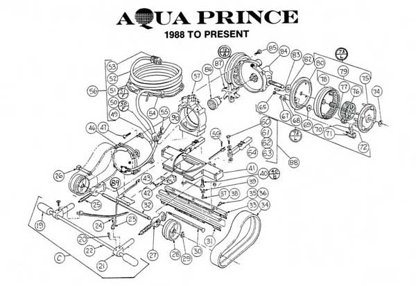 AquaVac Aqua Prince Parts Diagram