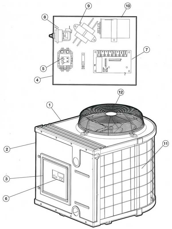 Hayward Heat PRO HPS Parts Diagram hayward heaters h series wiring diagram 