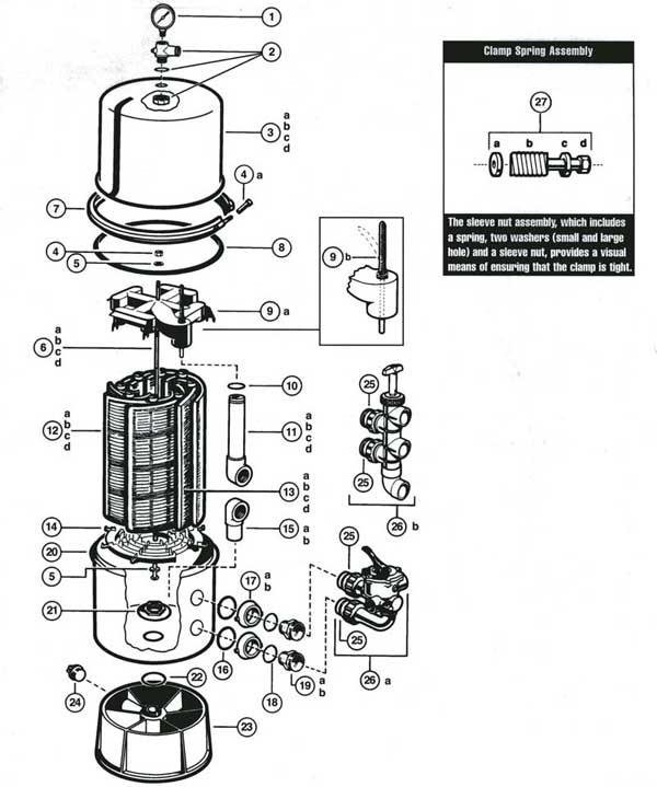 MyPool, Hayward MicroClear, Filter Parts Diagram