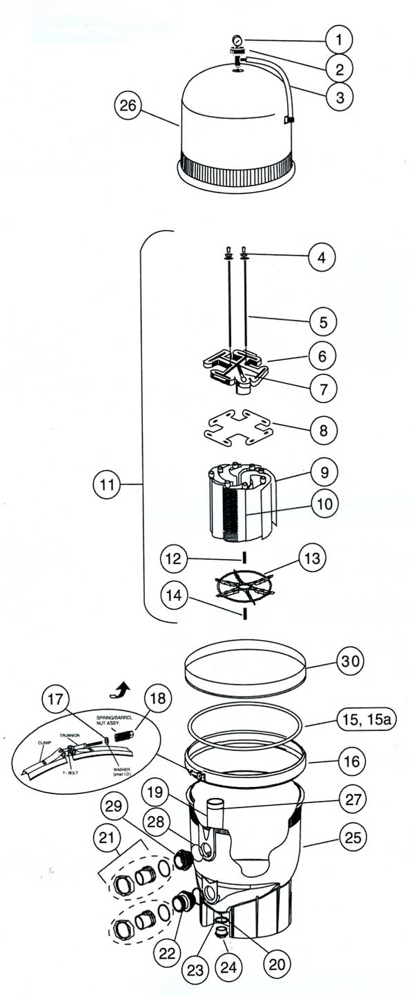 Pentair Fns Plus Pool Filter Parts Diagram